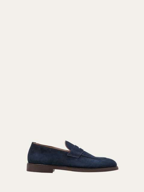 Men's Suede Penny Loafers