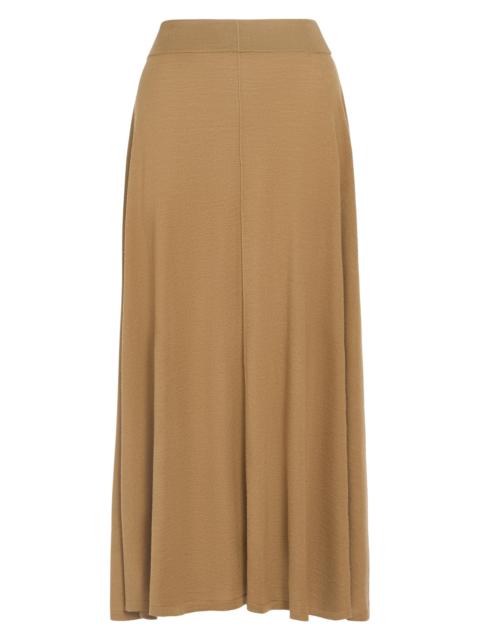 TWP Women's Wool-Silk Handkerchief Hem Maxi Skirt - Ermine