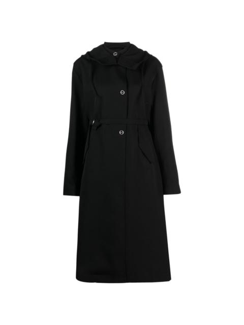 hooded wool coat