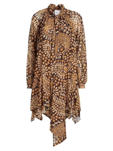 MISA Women's Cindy Printed Draped Minidress - Daisy Paisley