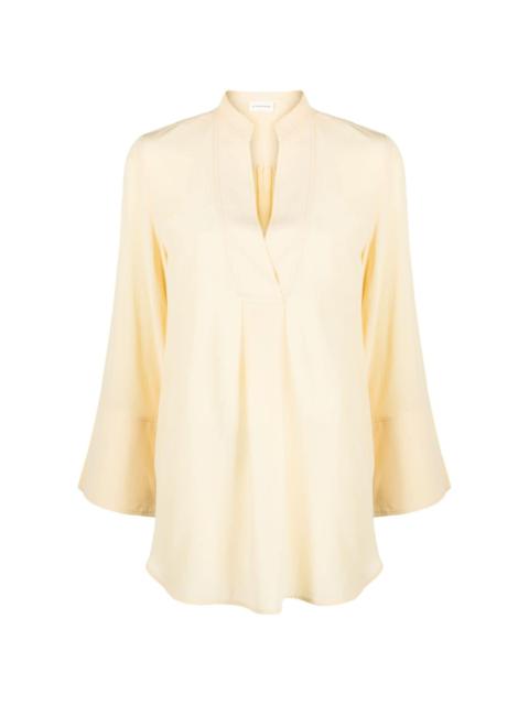 silk bell-sleeves blouse