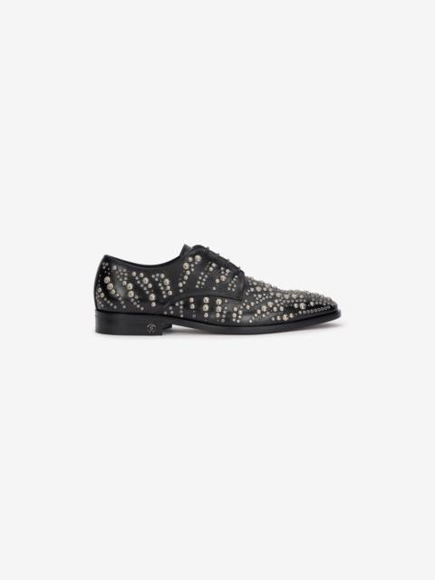 Lace-Up Loafers With Studs