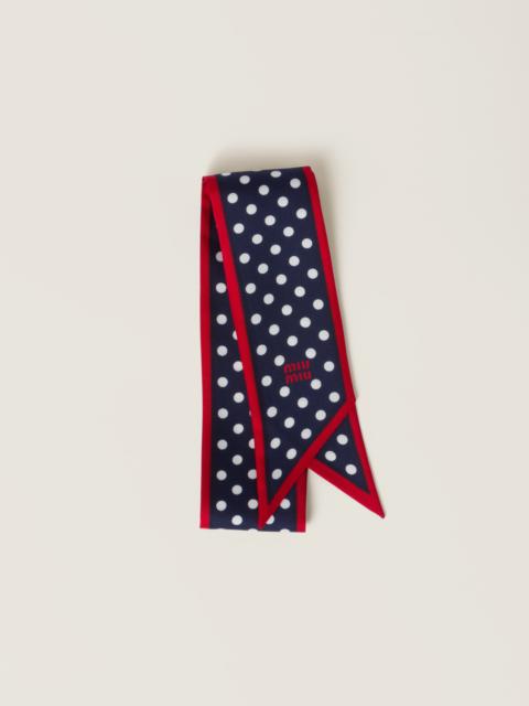 Miu Miu Printed twill scarf