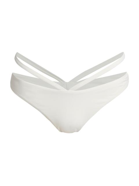 SIMKHAI Women's Emmalynn Strappy Bikini Bottoms - White