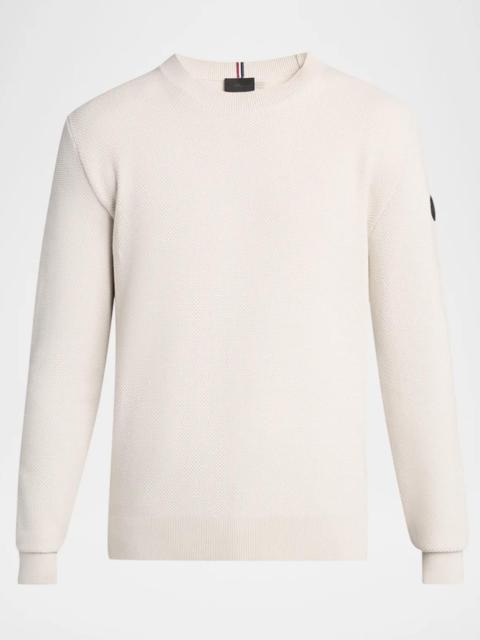 Moncler Men's Waffle-Knit Cotton Sweater