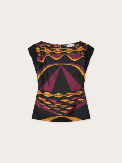 PUCCI DUNE PRINT SILK TOP
