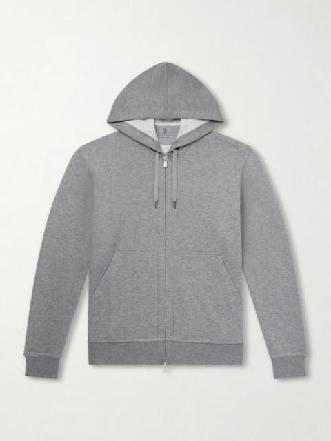 Brunello Cucinelli Cotton-Blend Jersey Zip-Up Hoodie