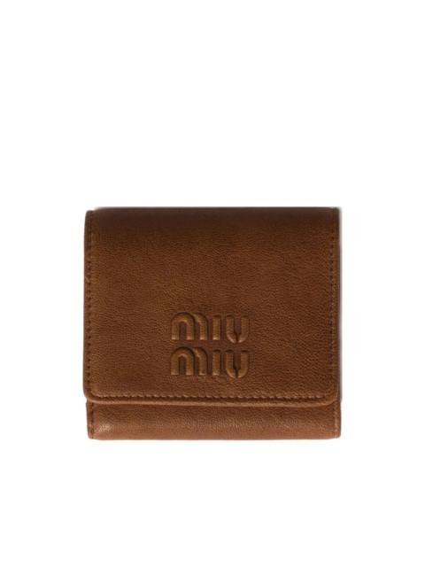 Miu Miu logo-embossed leather wallet