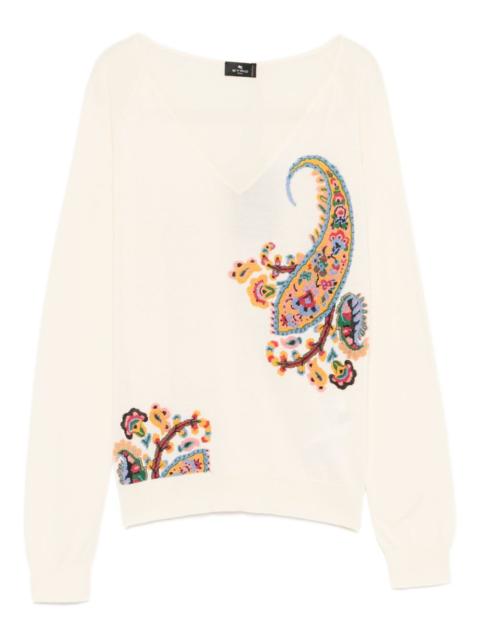Etro paisley-motif long-sleeved T-shirt