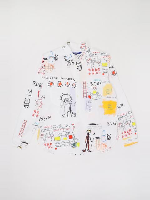 Junya Watanabe MAN BASQUIAT WIDE FIT COTTON SHIRT - WHITE