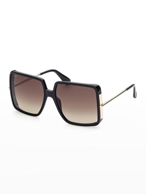 Max Mara Malibu Square Acetate Sunglasses