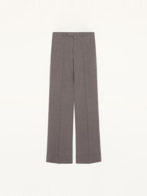 Valentino VALENTINO PANTS IN DIAGONAL MELANGE WOOL WITH PRESSED PLEATS