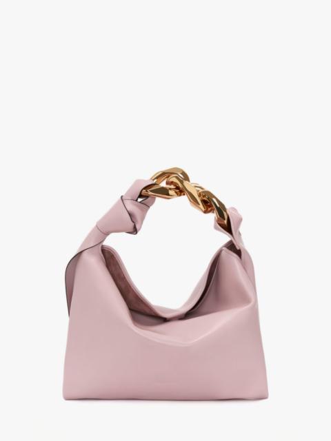 SMALL CHAIN HOBO - LEATHER SHOULDER BAG