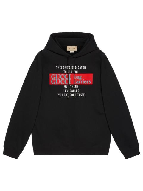 GUCCI You Got Good Taste print cotton hoodie