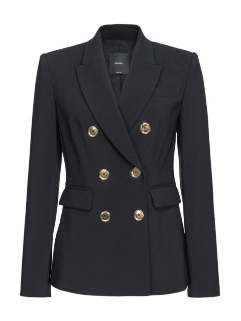 PINKO DOUBLE-BREASTED BLAZER WITH METAL BUTTONS