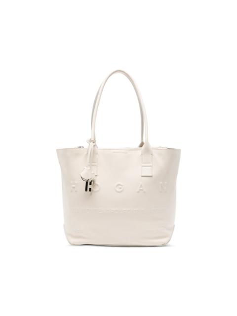 HOGAN Address embossed pendant tote bag