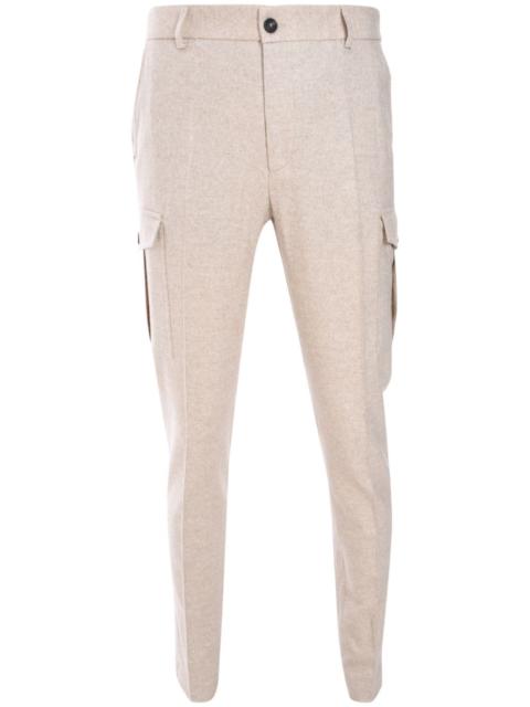 PESERICO mélange cargo trousers