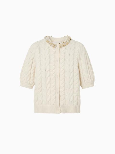 ULLA JOHNSON Olivia Knit Cardigan with Embellishment