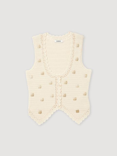 Sandro Crochet top