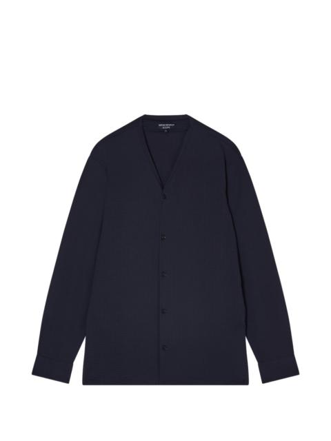 EMPORIO ARMANI V-neck long-sleeved shirt