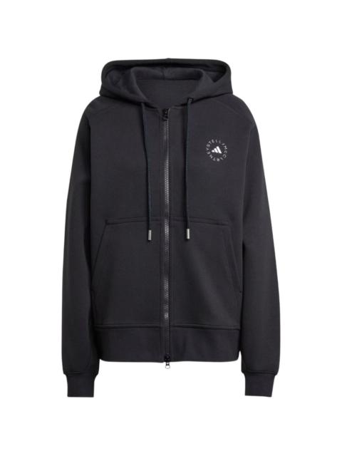 adidas logo-print zip-up hoodie