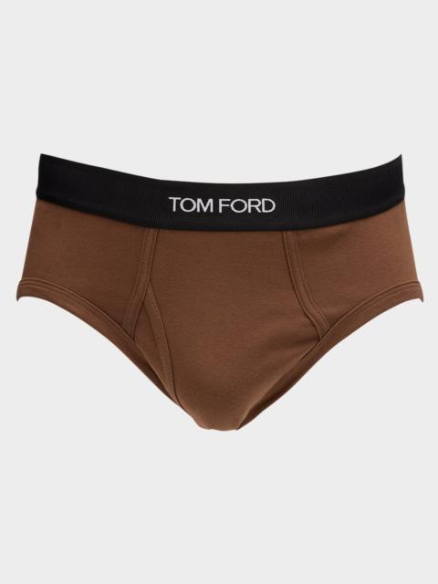 TOM FORD Men's Jacquard Logo Cotton Briefs