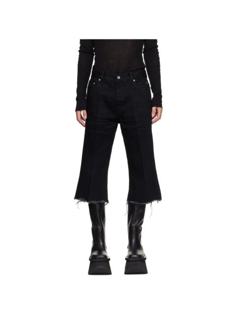 Rick Owens Black Tower Bolan Cutoff Jeans