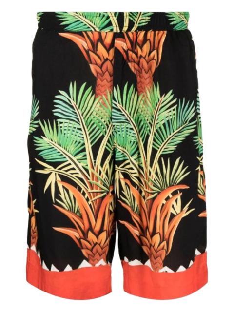 ENDLESS JOY palm-tree print shorts