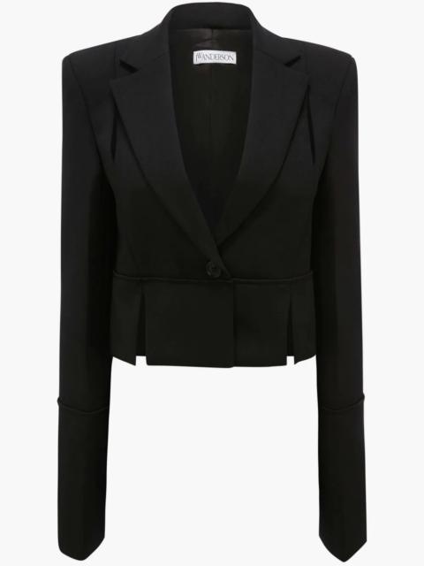 JW Anderson CROPPED SLIT DETAIL TAILORED SB JACKET