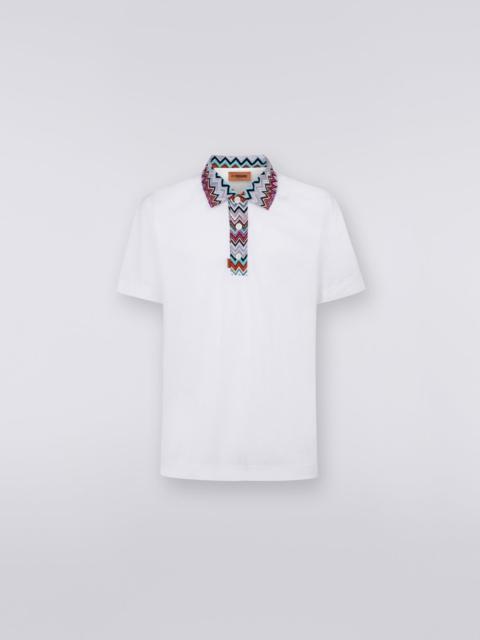 Missoni Cotton polo shirt with dégradé chevron pattern