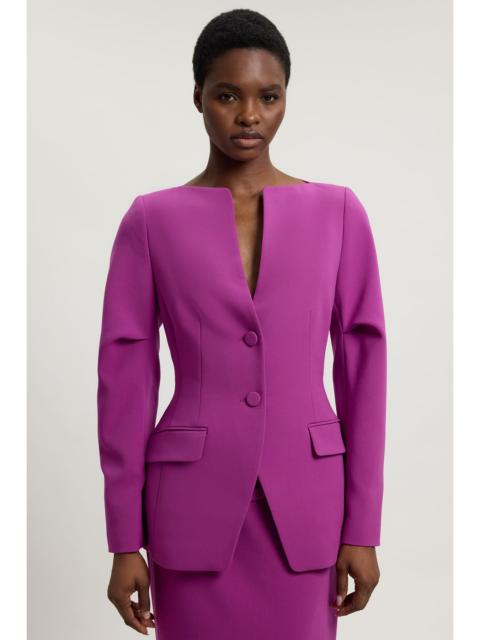 KAREN MILLEN Compact Stretch Tailored Single Breast Blazer