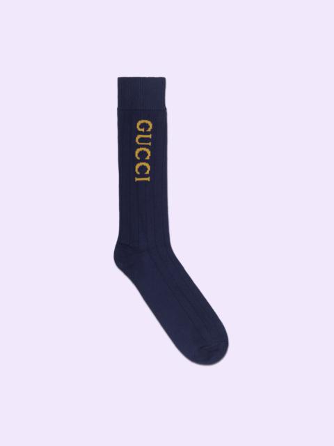 GUCCI Long knit cotton socks