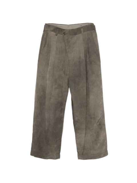 Ziggy Chen pinstriped pleated trousers