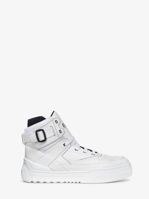 FENDI White leather high-tops