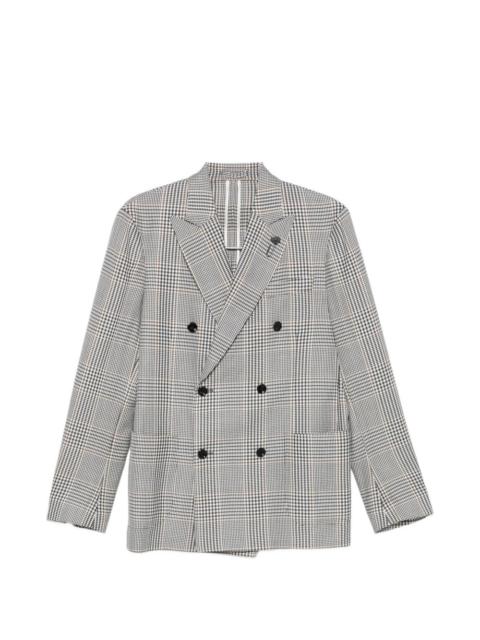 LARDINI double-breasted checked blazer