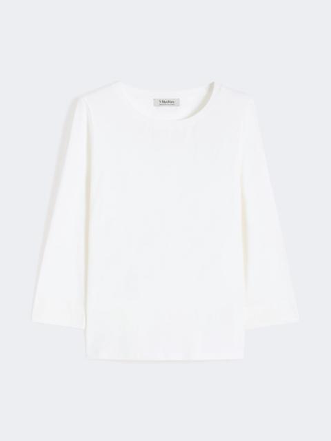 'S Max Mara T-shirt in maglia di cotone - WHITE