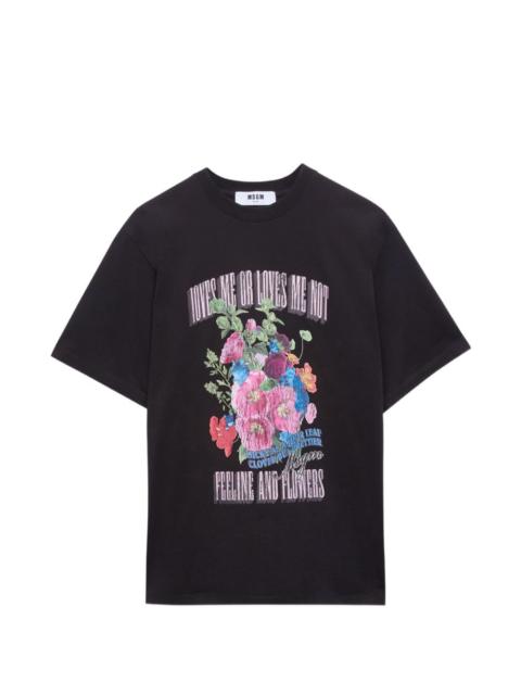 MSGM floral-print T-shirt