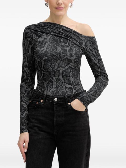 GUESS USA Anita one-shoulder patterned top