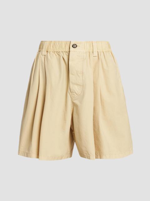 Marni Men's Pleated Cotton Shorts - Corn
