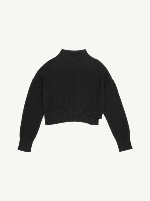 MM6 Maison Margiela Gauge Black Boxy Distressed Jumper