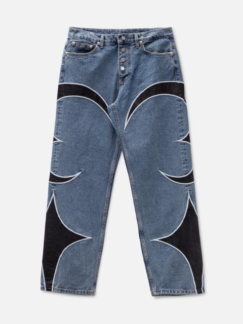 Thug Club TC LEATHER WASHING DENIM PANTS
