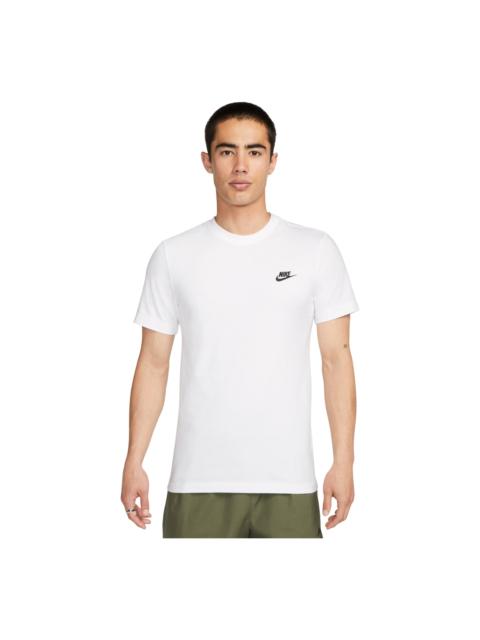 Nike Nike MENS Embroidered Crew-neck Short Sleeve White AR4999-101