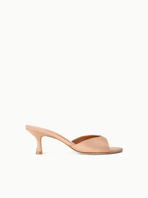 STAUD STAUD BRIGITTE SATIN MULE CASHEW