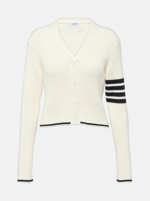 Thom Browne Cropped cable-knit wool sweater vest
