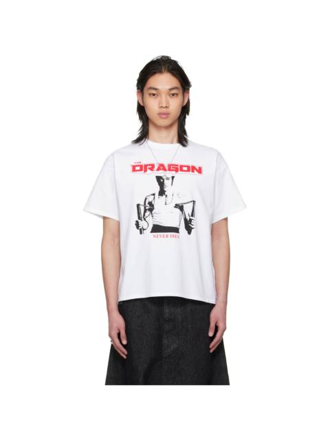 LU'U DAN BRUCE LEE x LỰU ĐẠN White Athletic T-shirt