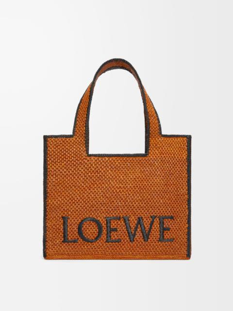 Large LOEWE Font Tote in raffia