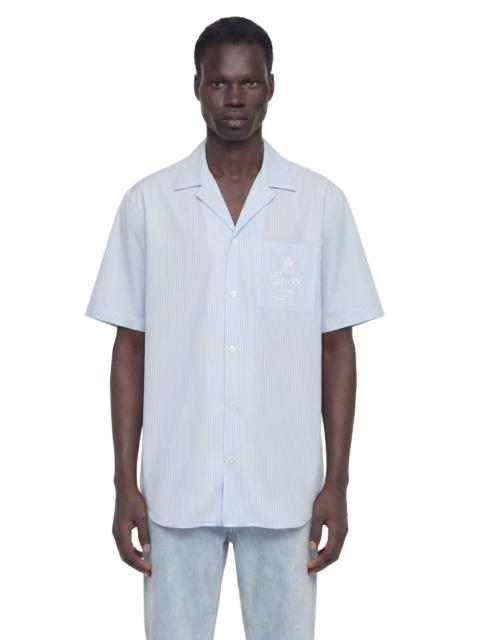 GUCCI Pinstriped Cotton Poplin Bowling Shirt