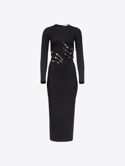 AREA CLAW CUTOUT MIDI DRESS