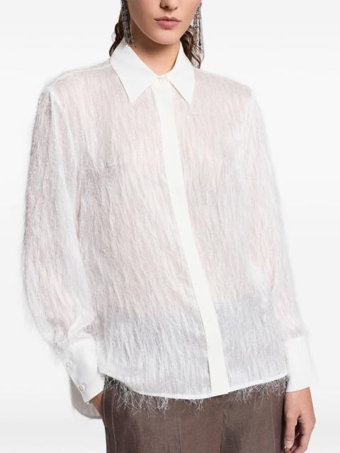 PESERICO fringed shirt