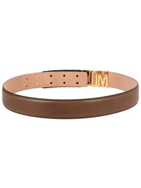 Moschino Moschino Leather Belt — Brown